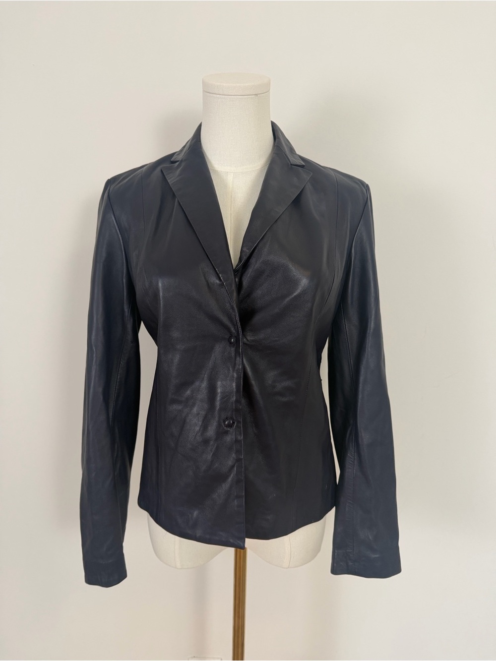 Y2K Vintage Banana Republic Leather Blazer 0